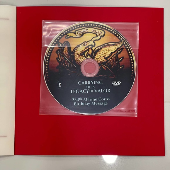 Marines Gift Marine Corp Gilded Booklet 2009 CD Military Service Semper Fidelis - Picture 1 of 7